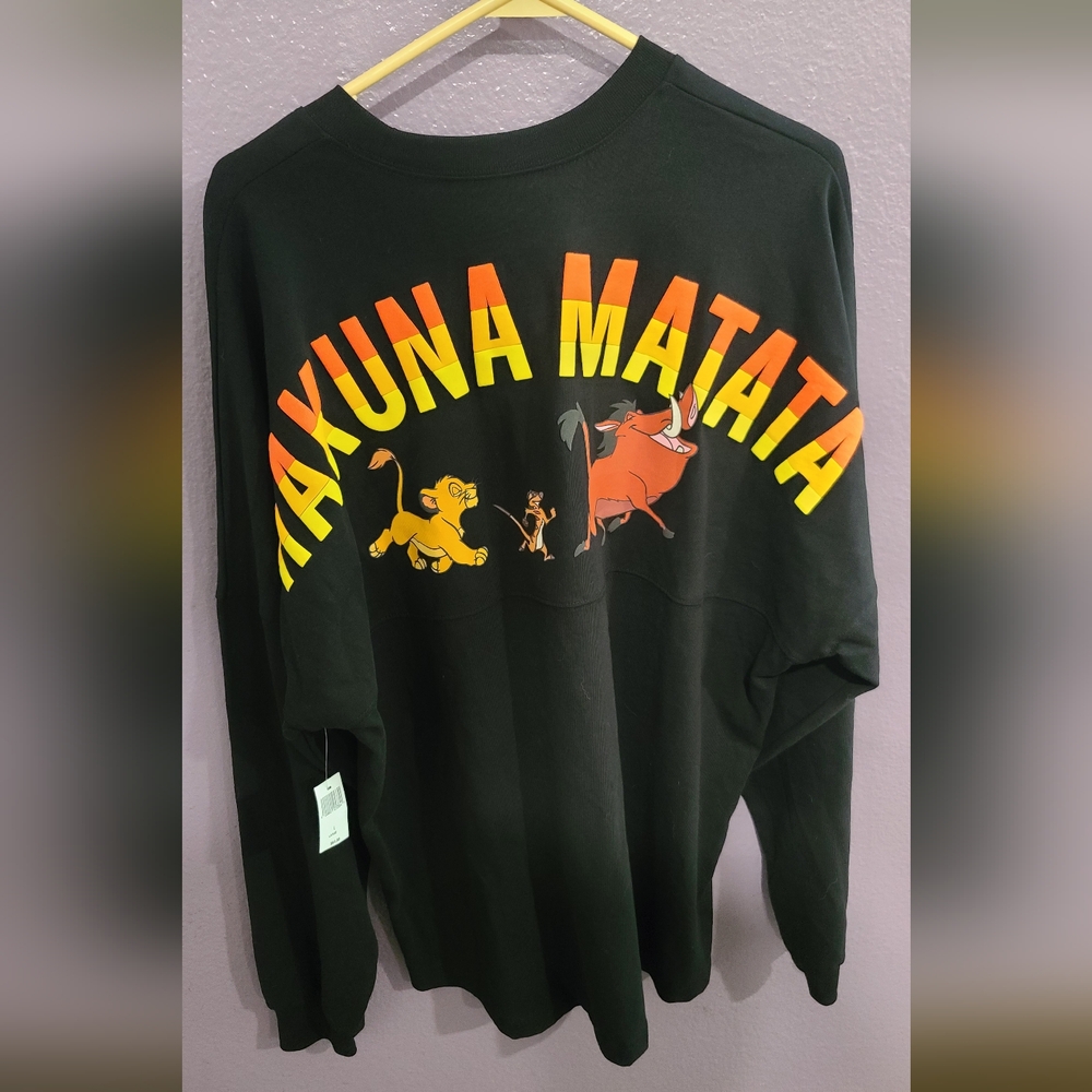 NWT Disney Parks Black Spirit Jersey Sweatshirt